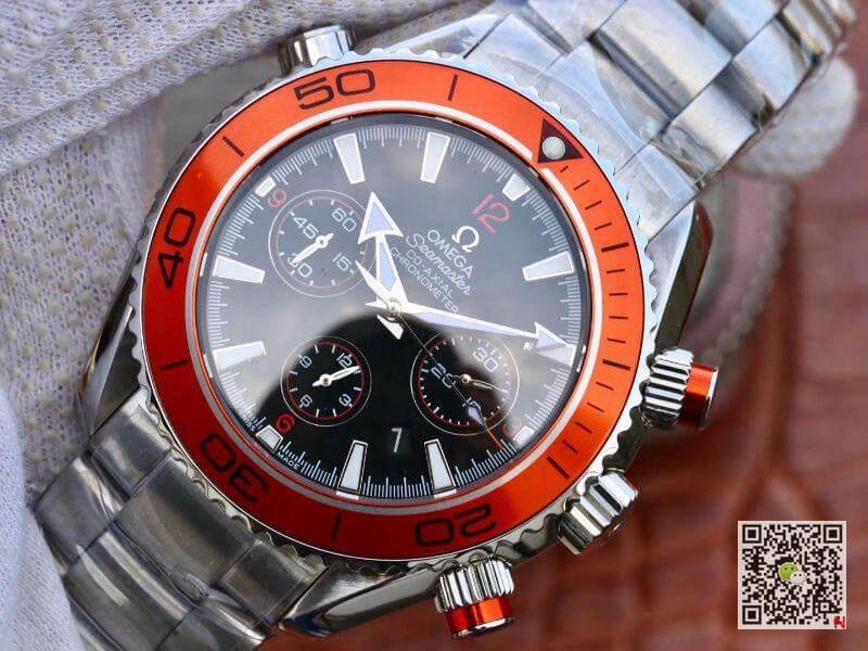 Omega Seamaster Planet Ocean 232.30.46.51.01.002 1:1 Best Edition Replica Watch Swiss ETA7750 Black Dial with orange marker